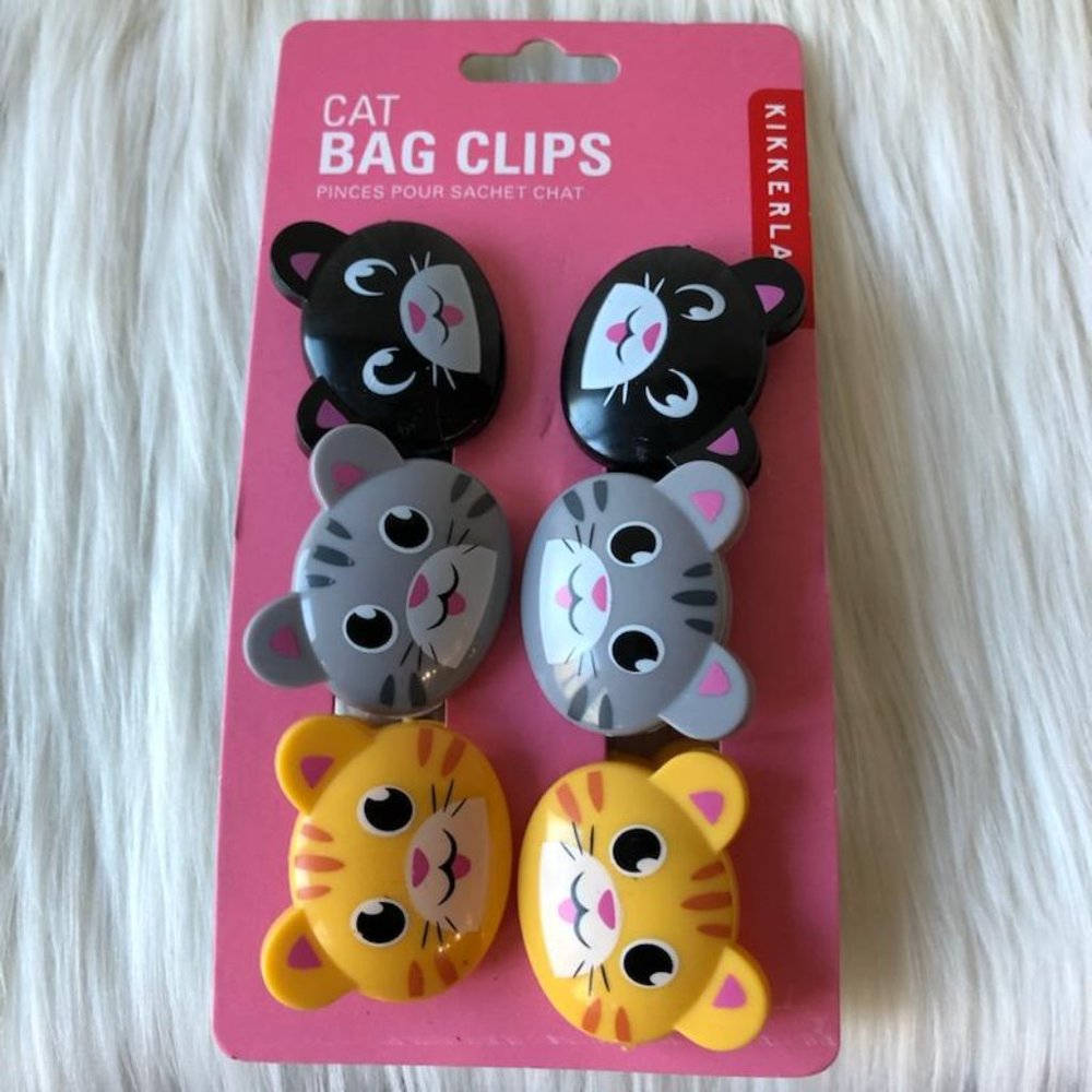 Kikkerland Cat Bag Clips Set
